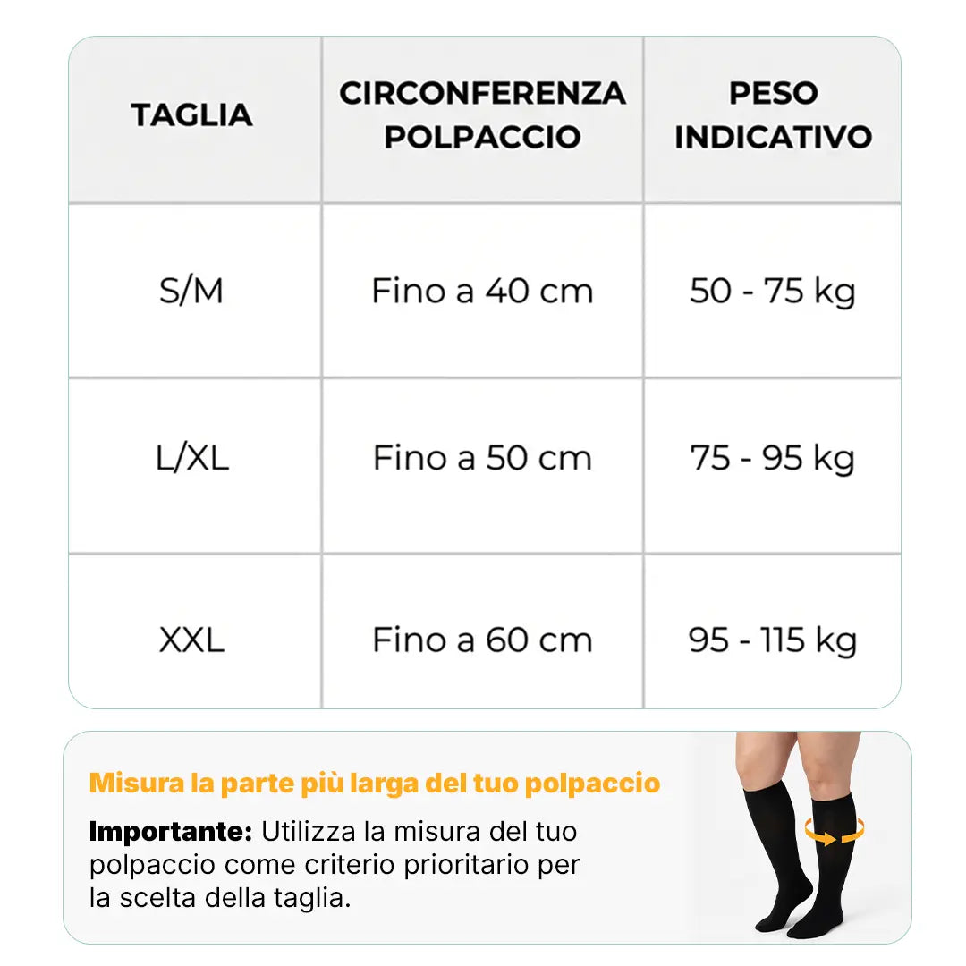 Calze a Compressione Graduata in Bambù