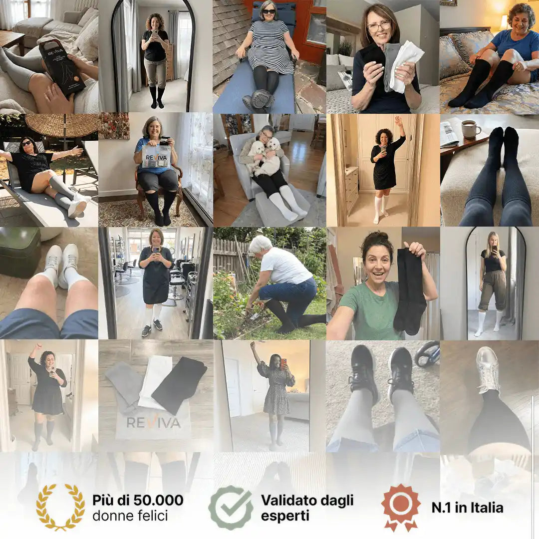 Calze a Compressione Graduata in Bambù