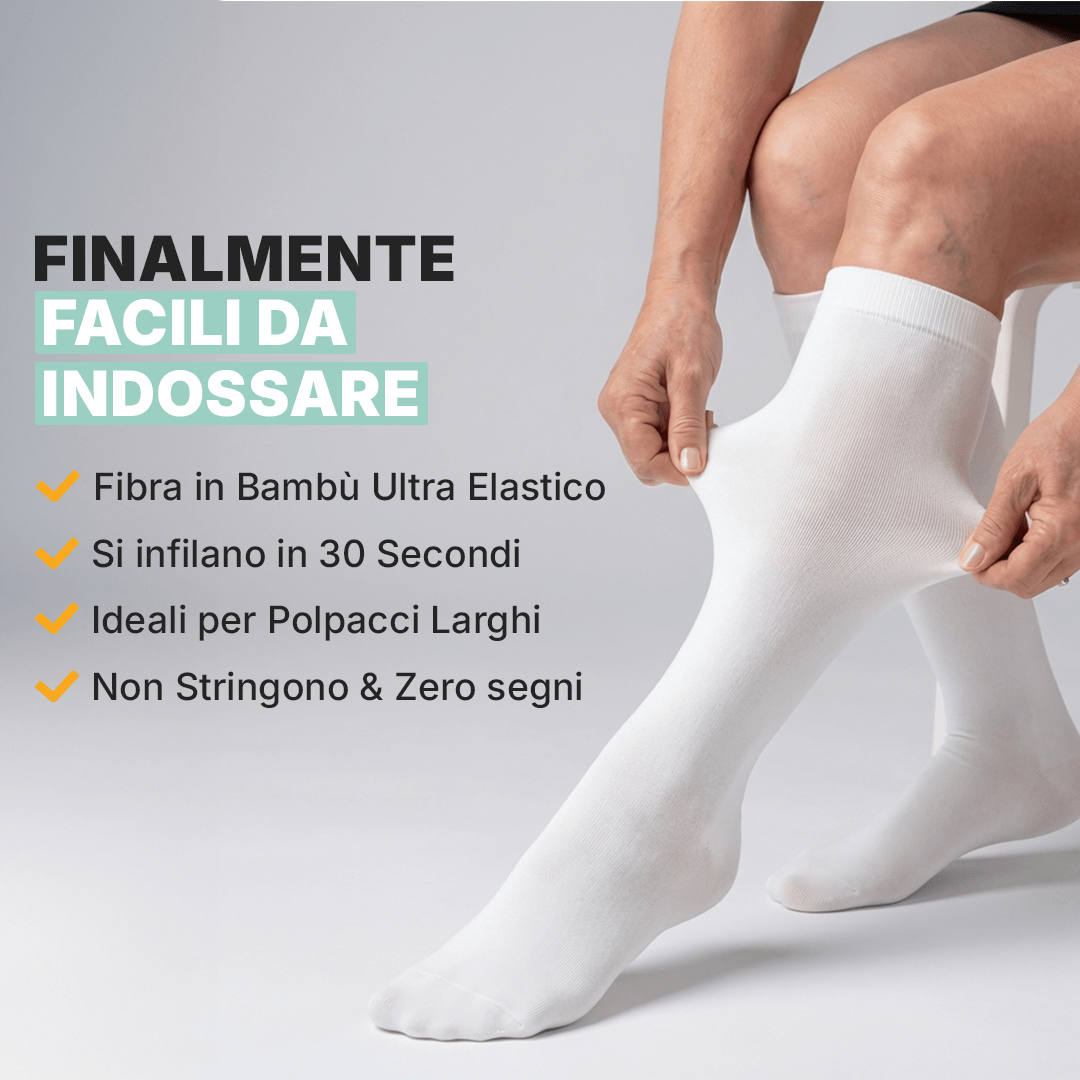 Calze a compressione graduata in bambù Reviva