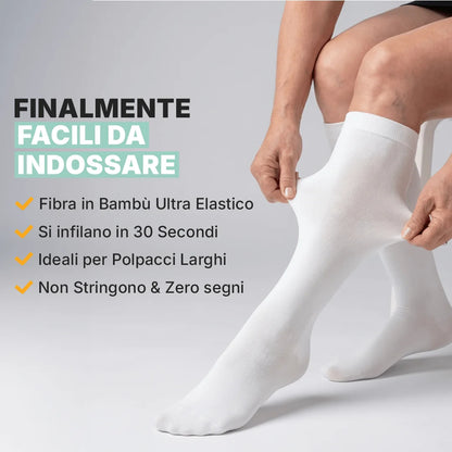 Calze a Compressione Graduata in Bambù