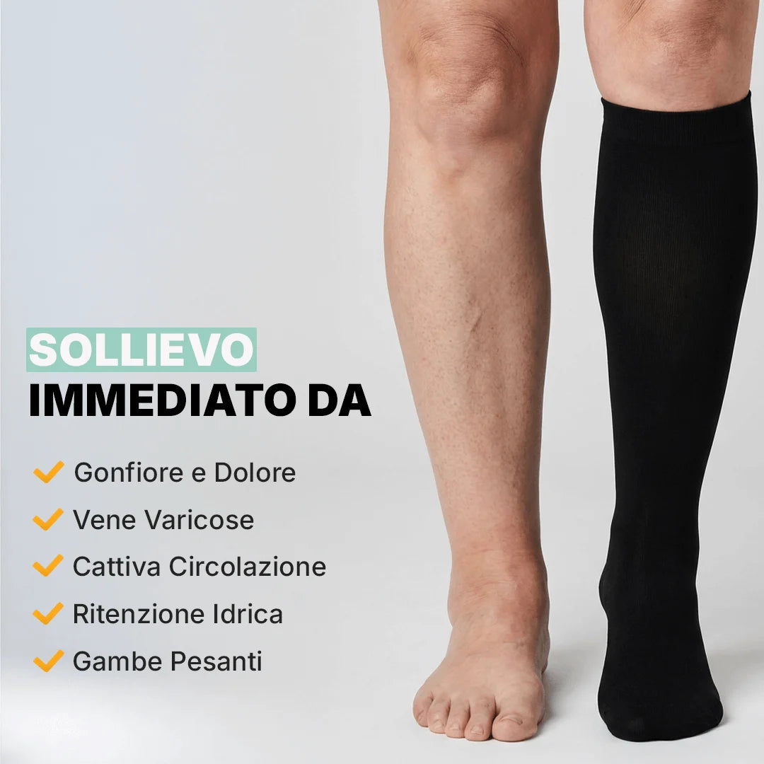 Calze a Compressione Graduata in Bambù