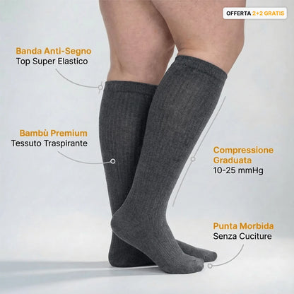 Calze a Compressione Graduata in Bambù