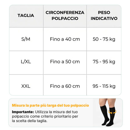 Calze a Compressione Graduata in Bambù