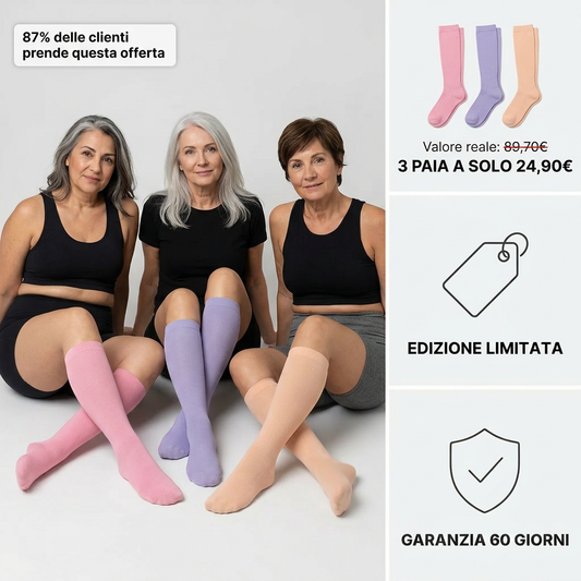 Pack da 3 Paia Reviva | Edizione Colori Limitata (Rosa, Lilla, Pesca)