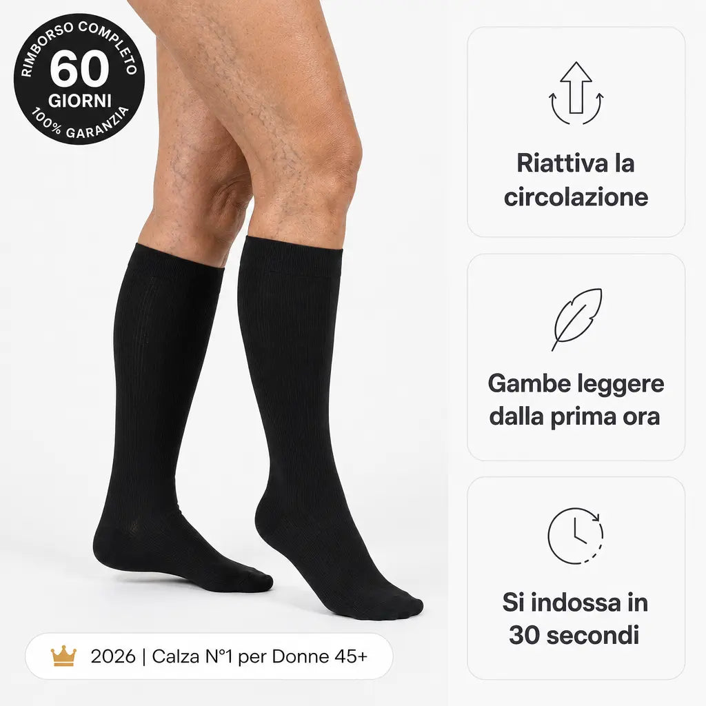 Calze a Compressione Graduata in Bambù